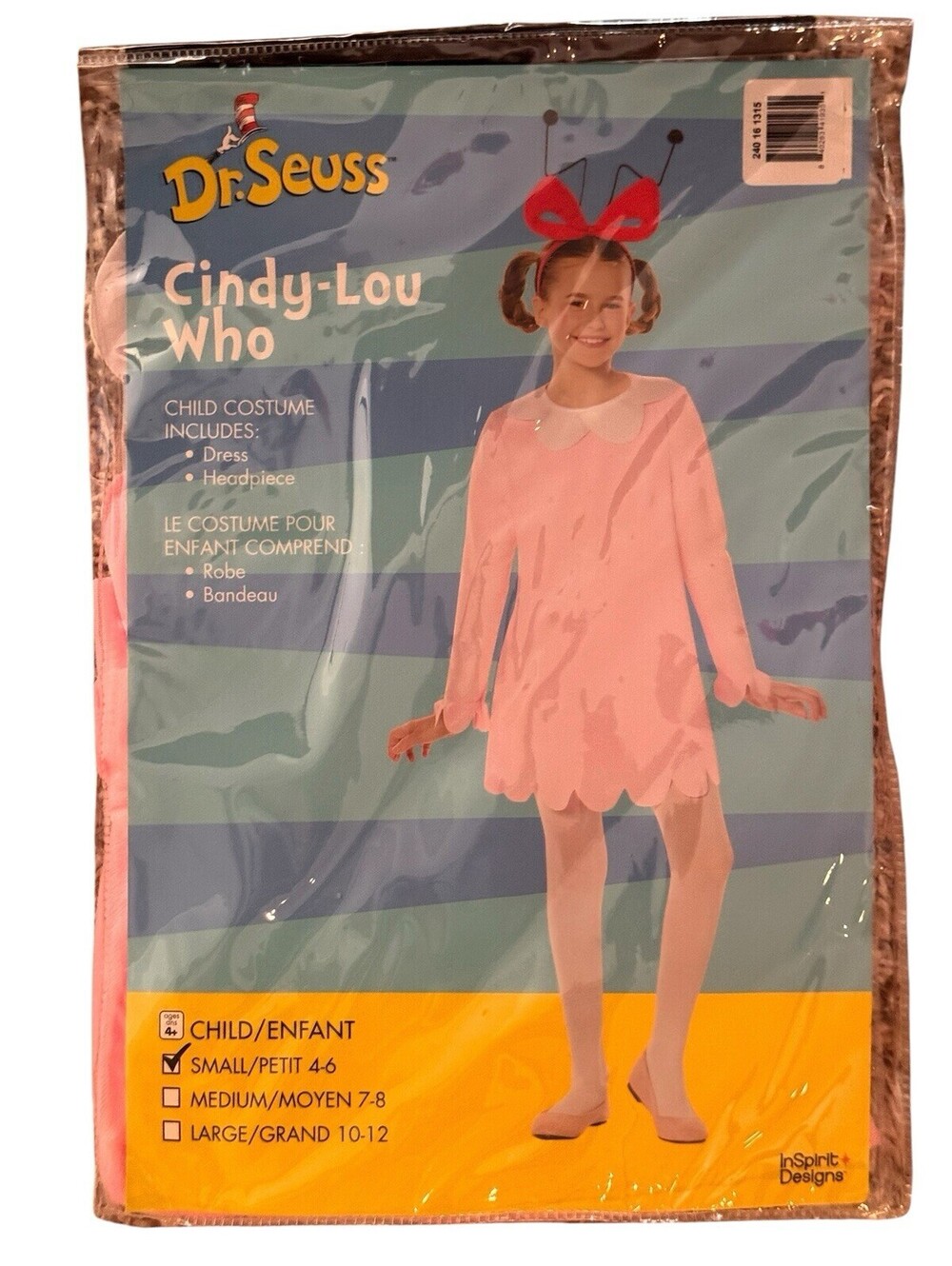 In Spirit Design Dr. Suess Cindy Lou Who Child's Costume Small 4-6